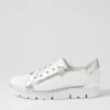 Elos White Silver Leather Sneakers