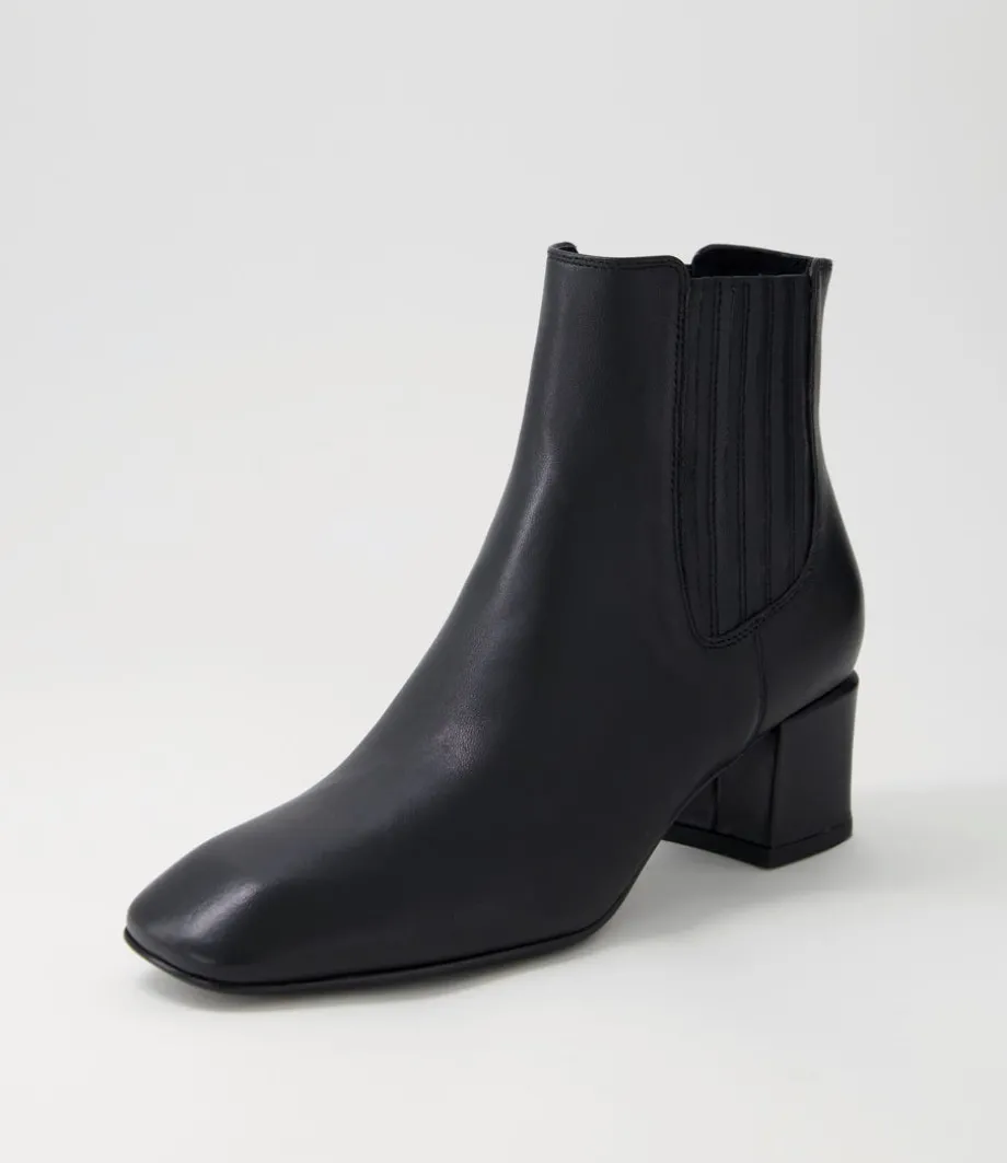 Elsea Black Leather Chelsea Boots