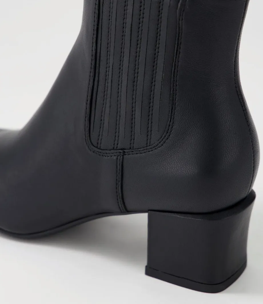 Elsea Black Leather Chelsea Boots