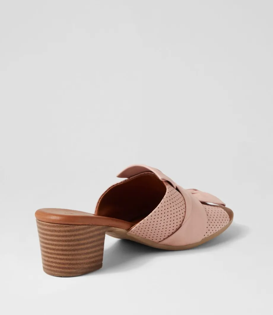 Enom Blush Leather Sandals