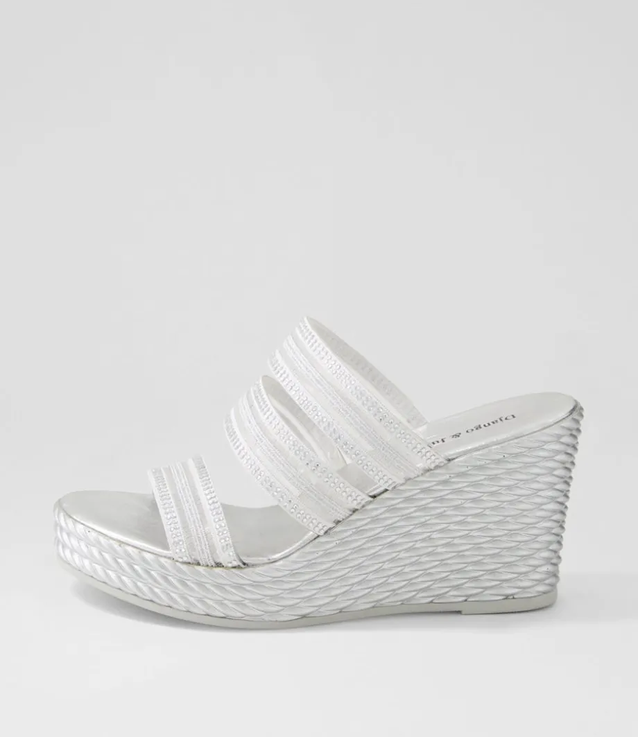 Enrica Silver Vinylite Sandals