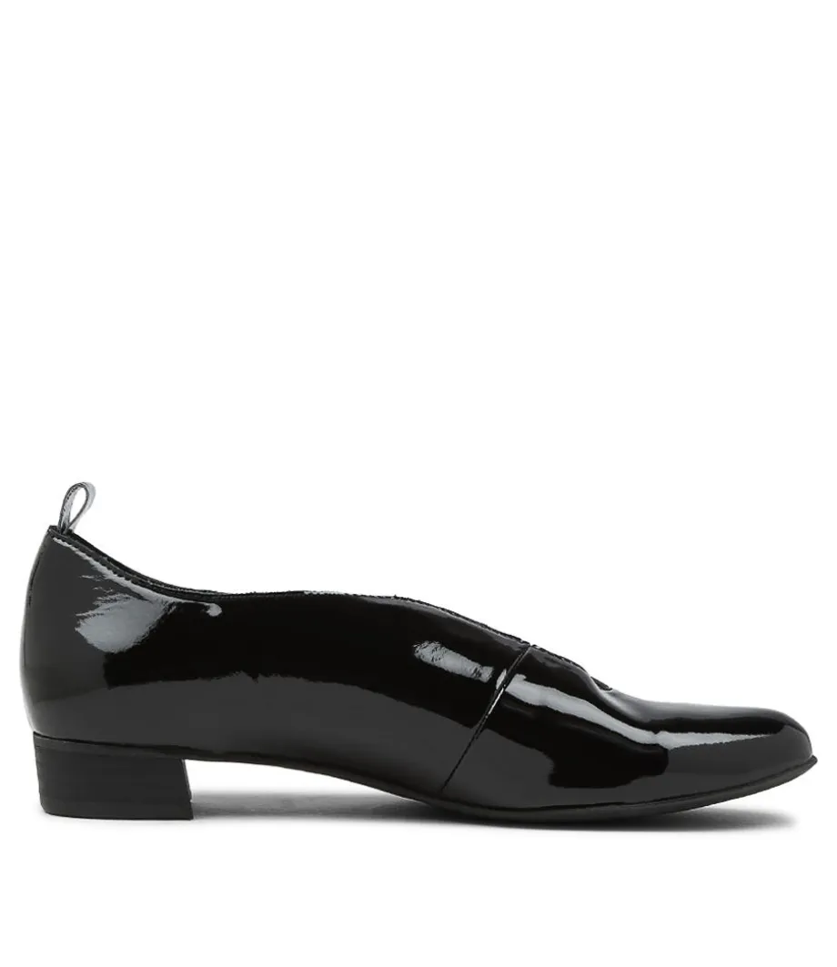 Esker Black Patent Leather Flat Shoes