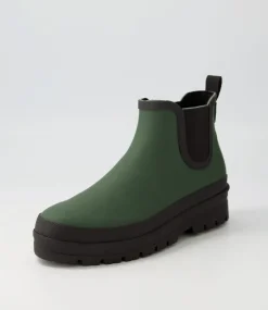 Everlane Olive Black Gumboots