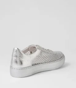 Fabia Silver Jewels Leather Sneakers