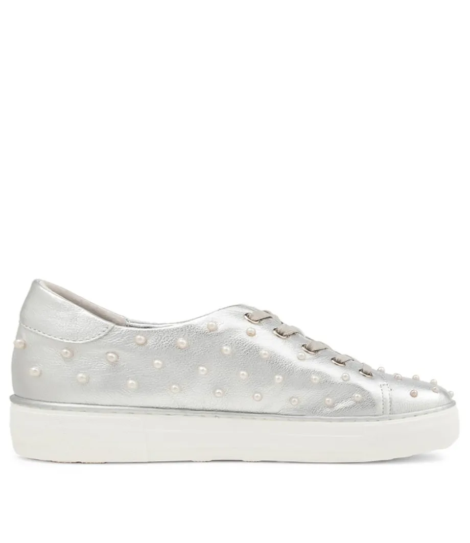 Faif Silver Leather Sneakers
