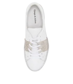 Fane White Leather Sneakers