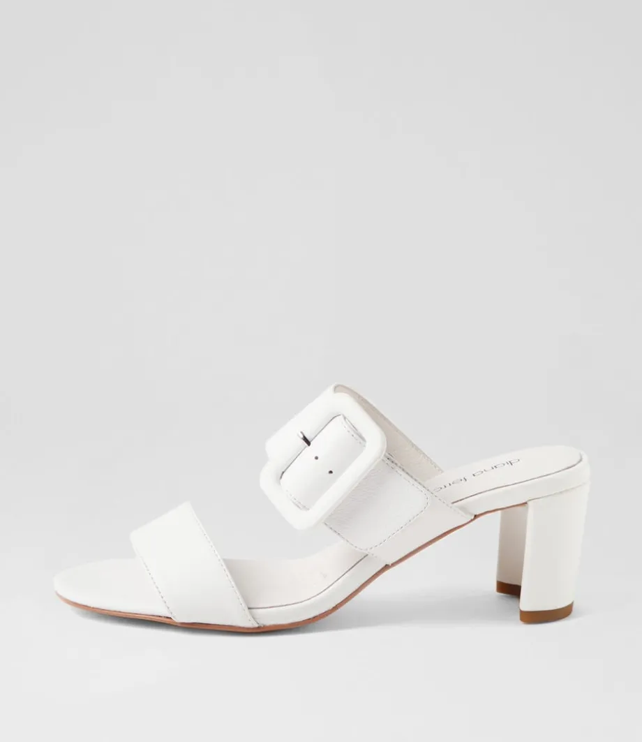 Feebies White Leather Sandals