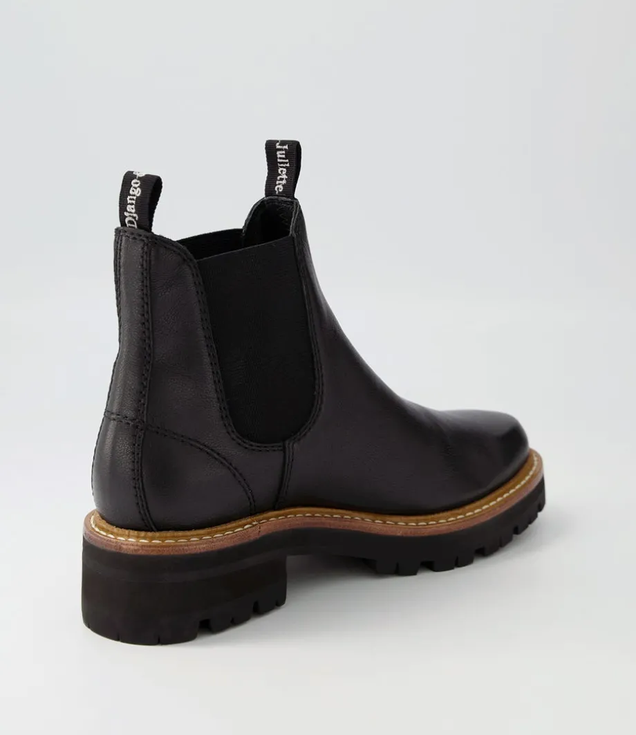 Femi Black Tumble Leather Chelsea Boots