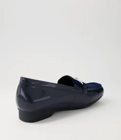 Fena Xf Navy Patent Suede Loafers