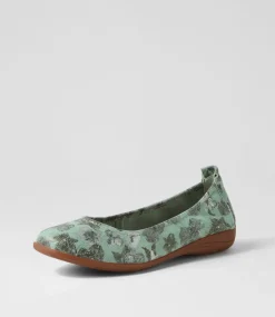 Fenja 01 Mint Leather Ballet Flats