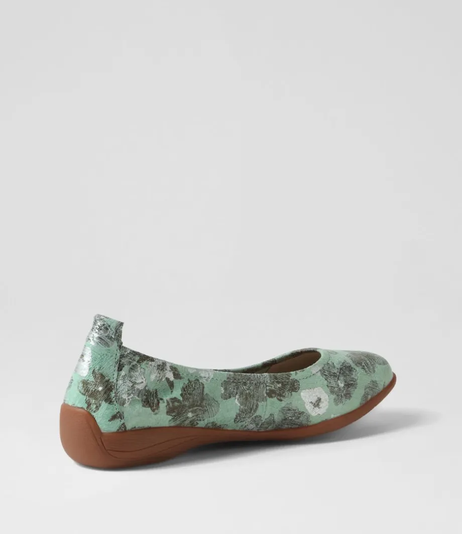 Fenja 01 Mint Leather Ballet Flats