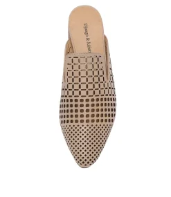 Flan Nude Leather Mules