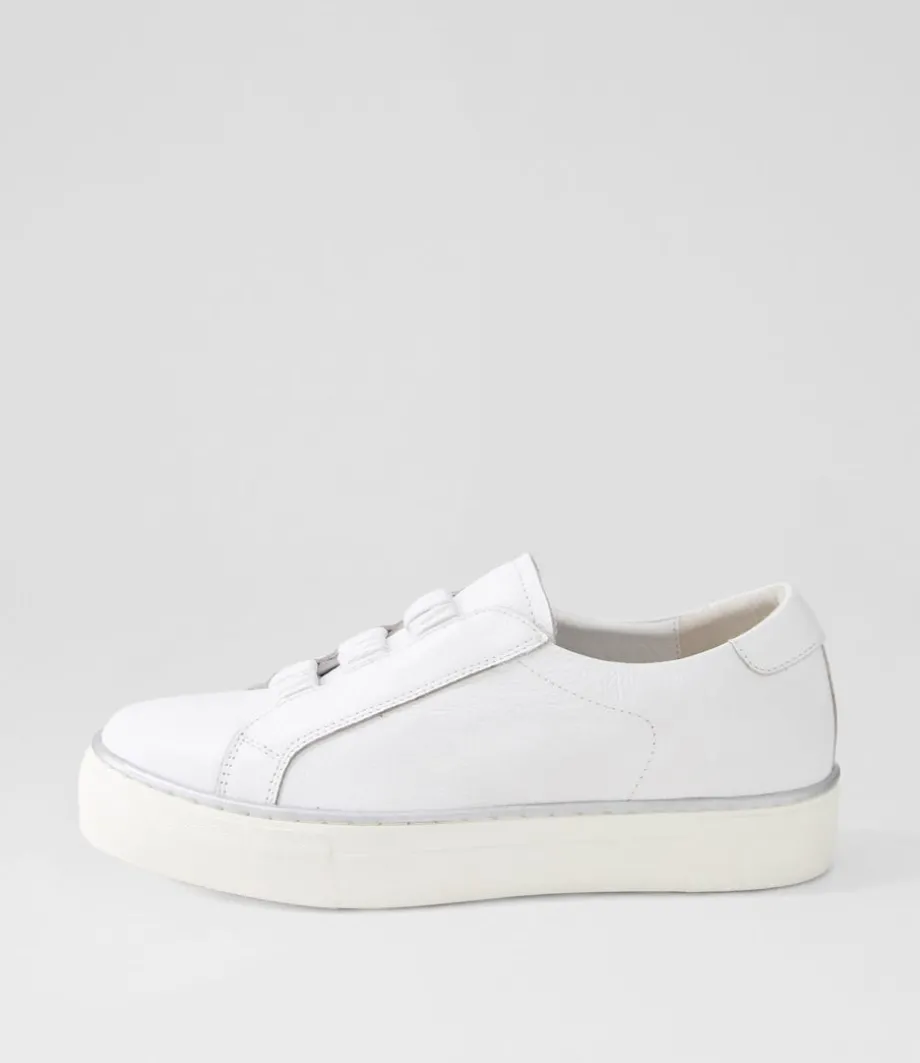 Fletary White Leather Sneakers