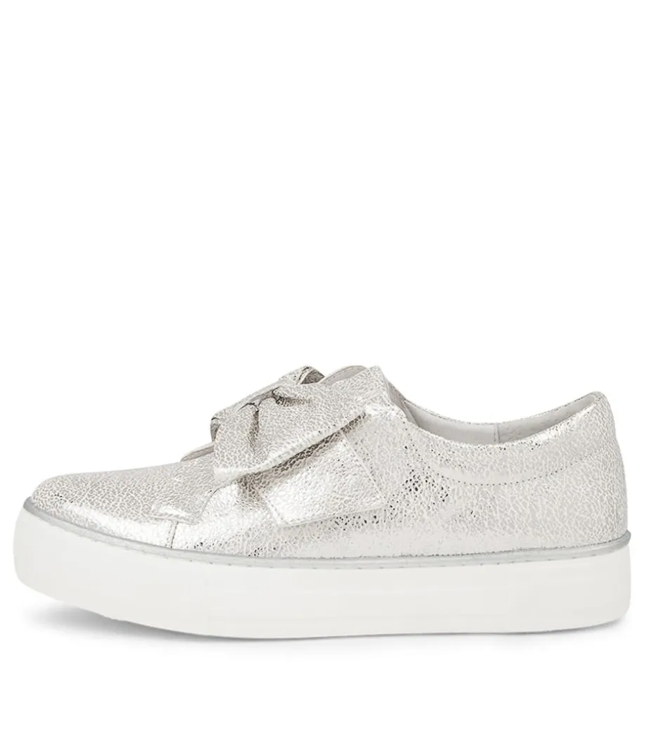 Folko Silver Leather Sneakers