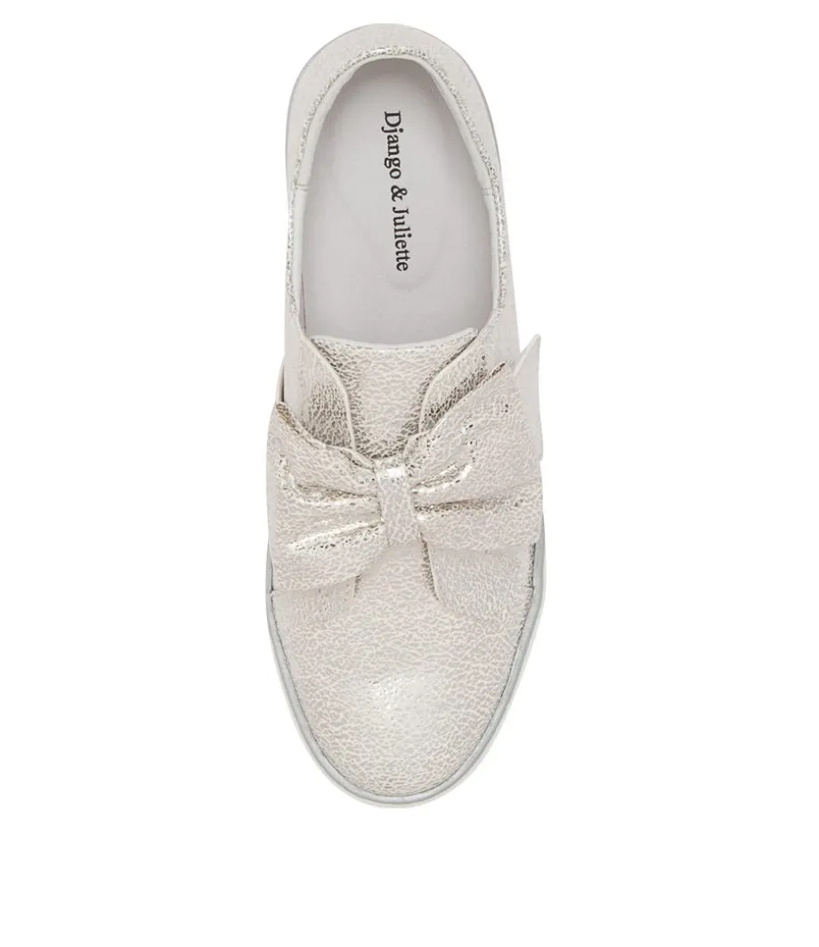 Folko Silver Leather Sneakers