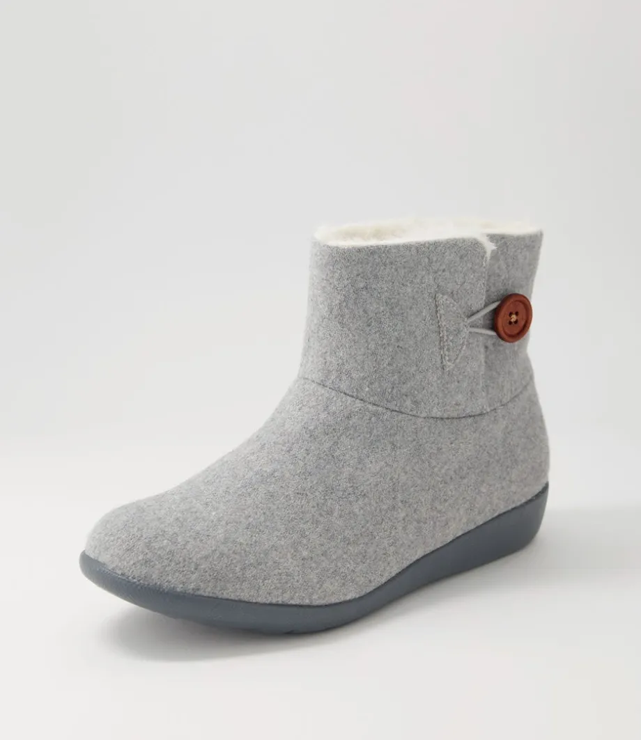 Frilla Xw Grey Beige Fur Fabric Slippers