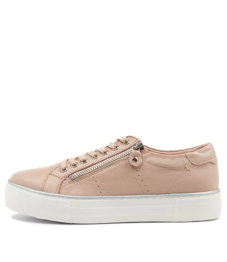 Froggy Nude Leather Sneakers