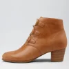 George W Tan Leather Lace Up Boots