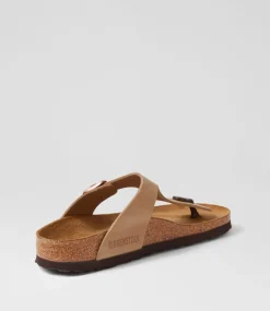 Gizeh Narrow W Tobacco Brown Oiled Leather Thongs