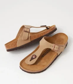 Gizeh Narrow W Tobacco Brown Oiled Leather Thongs