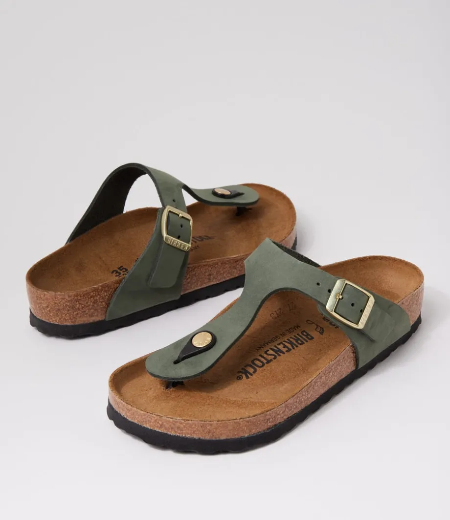 Gizeh Nubuck Thyme Thongs