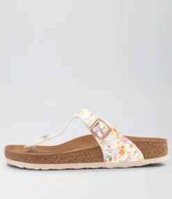 Gizeh Vegan Rose Multi Birkoflor Slides