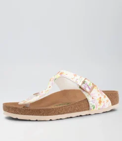 Gizeh Vegan Rose Multi Birkoflor Slides
