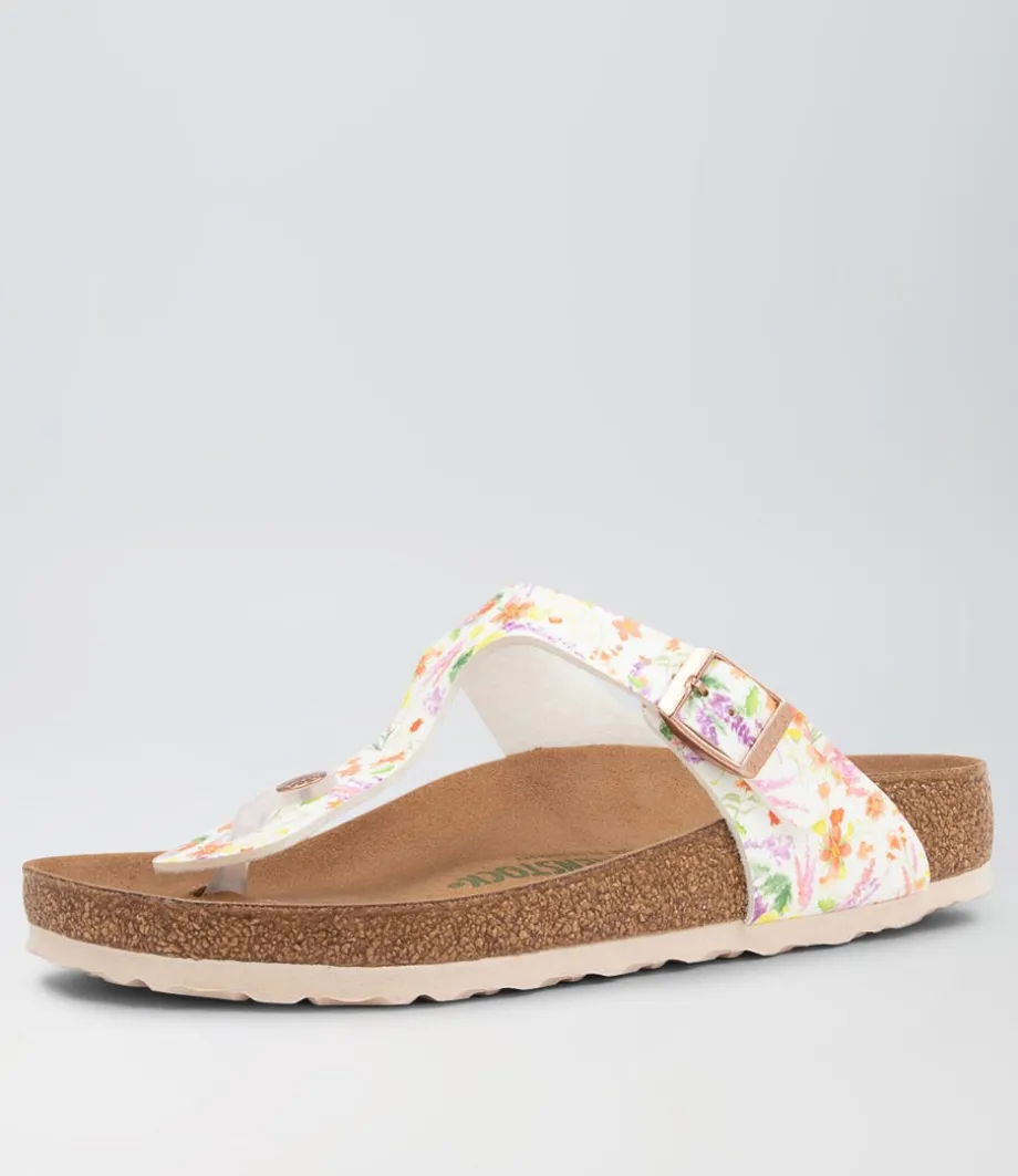 Gizeh Vegan Rose Multi Birkoflor Slides