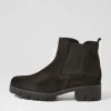 Gluck Schwarz Suede Chelsea Boots