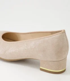 Graz 38 Sand Leather Heels