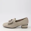 Grenada Taupe Leather Jewels Heels