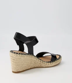 Grogor Black Patent Leather Sandals