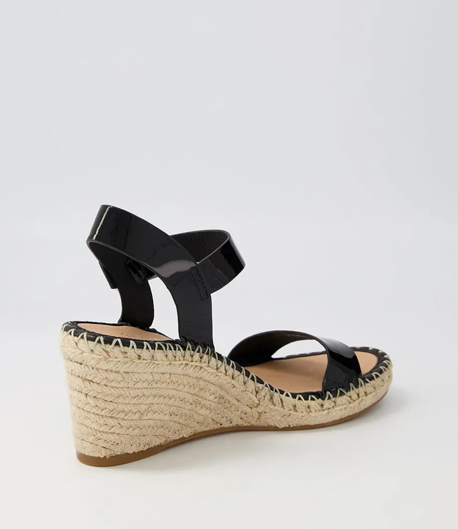 Grogor Black Patent Leather Sandals