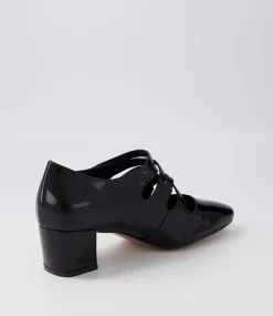 Hannon Black Patent Leather Heels