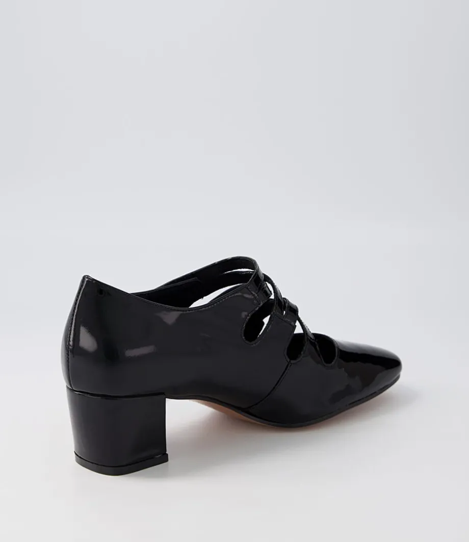 Hannon Black Patent Leather Heels