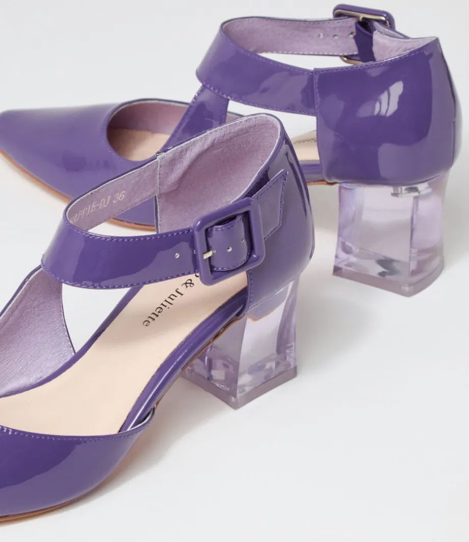 Happie Purple Patent Leather Heels