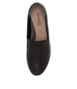 Harding2 Black Leather Slip-On Shoes