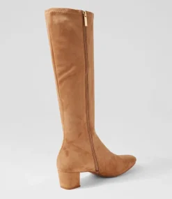 Hayleys Sandy Stretch Microsuede Knee High Boots