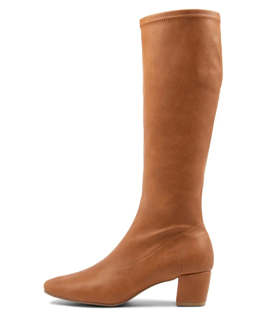 Hayleys Tan Stretch Knee High Boots
