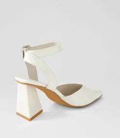Hisa Ivory Patent Leather Heels