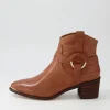 Hoyo Cognac Leather Ankle Boots