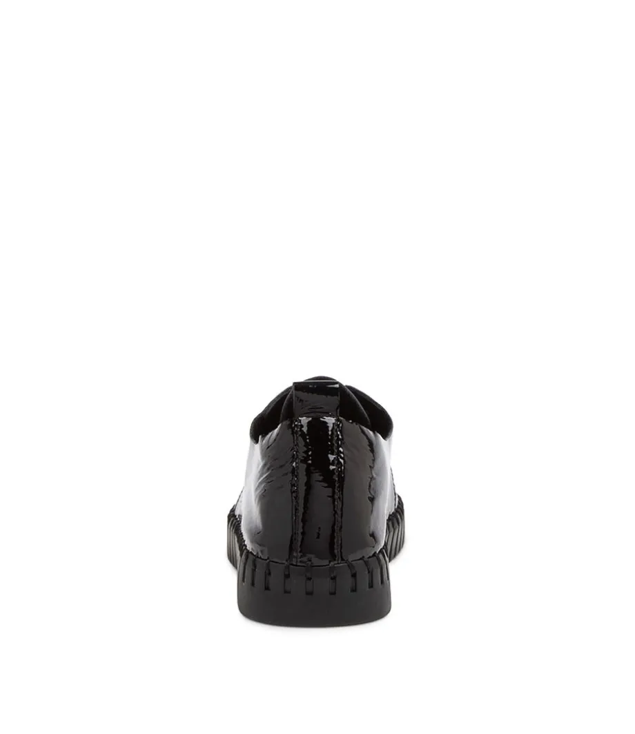 Huston Black Black Sole Patent Leather