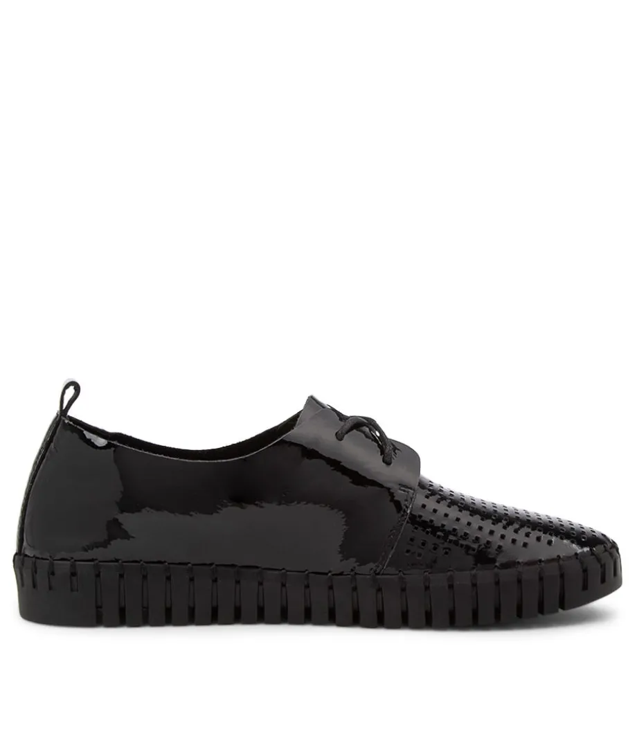 Huston Black Black Sole Patent Leather
