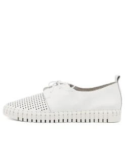 Huston White Leather