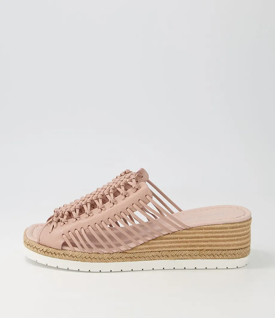 Ianto Rose Leather Espadrilles