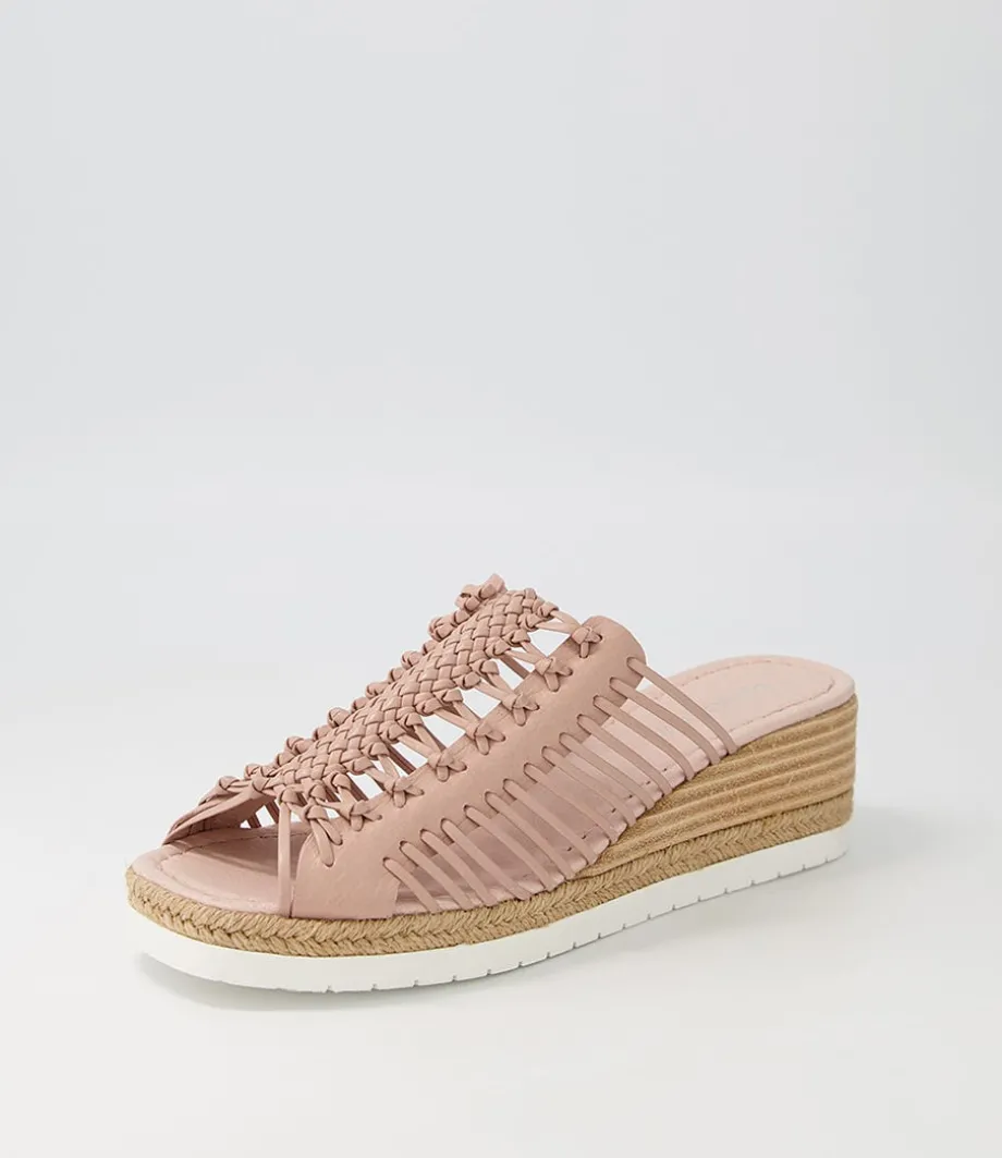 Ianto Rose Leather Espadrilles