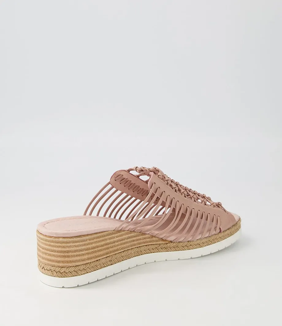 Ianto Rose Leather Espadrilles