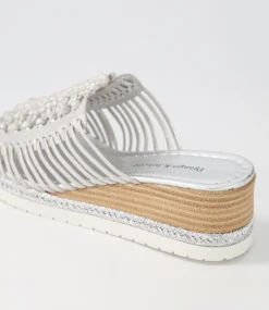 Ianto Silver Scratch Leather Espadrilles