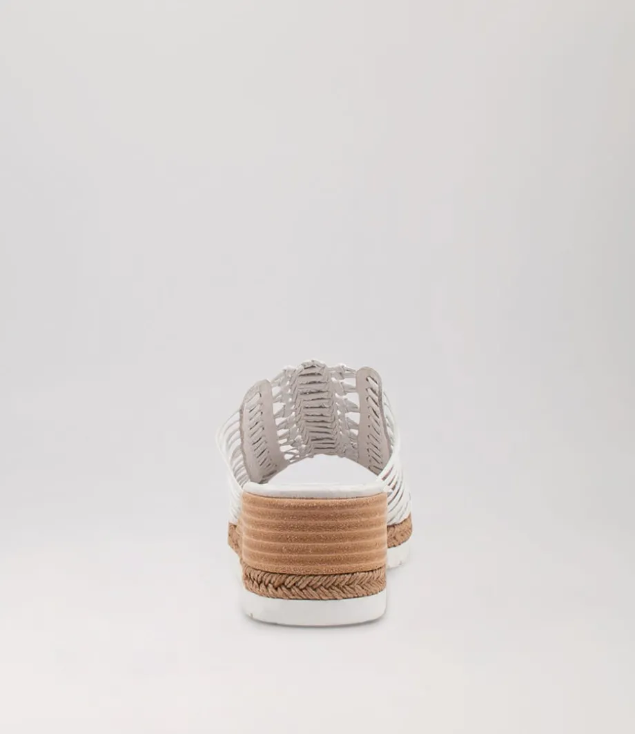 Ianto White Leather Espadrilles