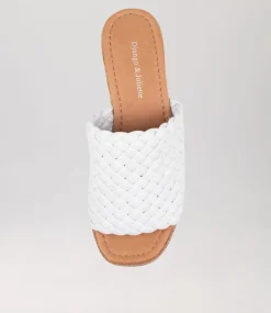 Idalis White Leather Espadrilles
